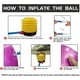 thumbnail image 5 of Pelota de yoga de 75 cm, ideal para fitness, estabilidad, equilibrio y parto, con diseño antiestallido de calidad profesional, ideal para pilates, core y entrenamiento con bomba rápida, ideal para gim, 5 of 7