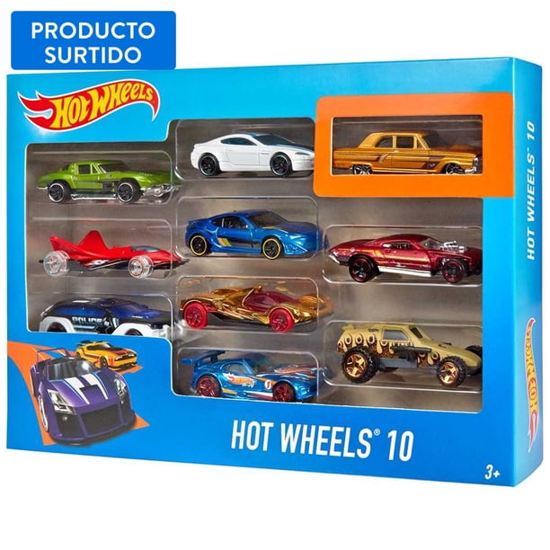 Hot Wheels Paquete Sorpresa 10 Autos Juguete Colección 3+