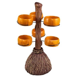 Bothyi - Cuencos Para Aperitivos De Calabaza De Halloween, Suministros Para Aperitivos, Forma De Calabaza Para Postre, 6 Tazones