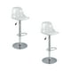thumbnail image 1 of Pack 2 Sillas Piso Bar Blancas Altura Regulable Con Respaldo, 1 of 8