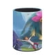 thumbnail image 3 of Hechizados-theme Cylinder Pen Holder Pencil Organizer with Flannel Lining PVC Leather Material Cardboard Base for study work 10*8CM, 3 of 6