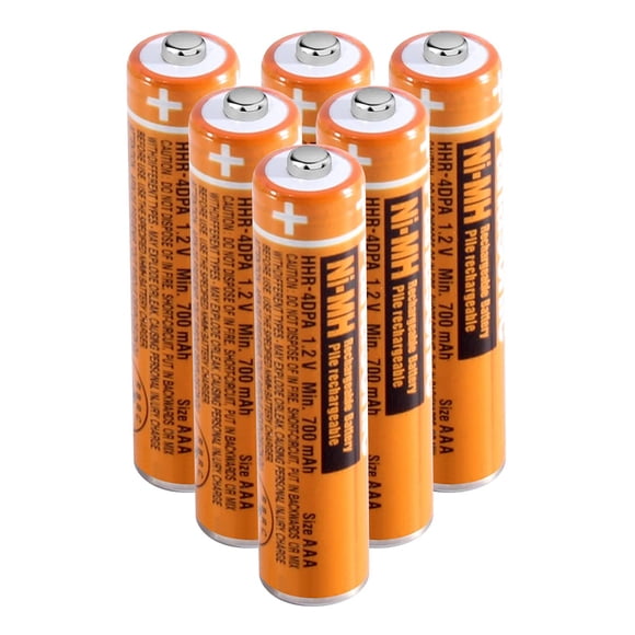 Batería recargable Pingju NI-MH AAA 1,2 V 700 mAh, paquete de 6