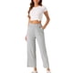 thumbnail image 2 of INSPIRE CHIC Pantalones de pijama de algodón para mujer, suaves y transpirables, pantalones de dormir con bolsillos y cintura elástica XL Gris claro, 2 of 6