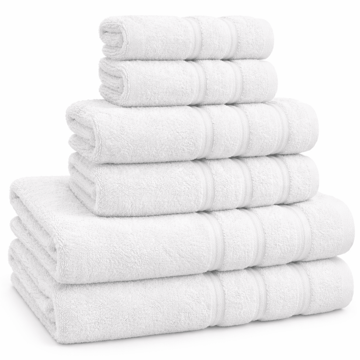 Atenza - Pack 6 Toallas 100% Algodón Turco Premium Cara Mano Cuerpo