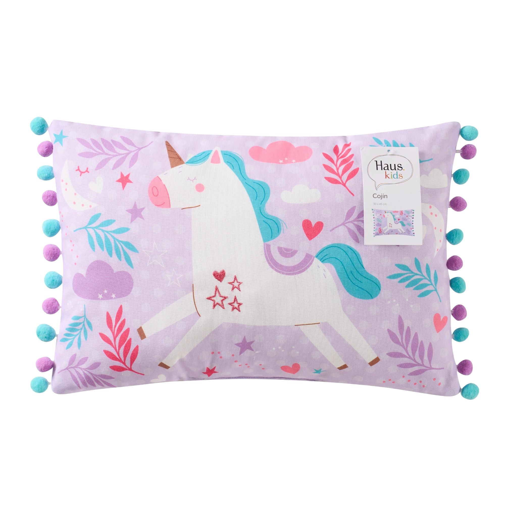 Haus Kids - Cojín 40X40 Cm Estampado Unicornio 65% Poliéster