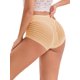 thumbnail image 3 of INSPIRE CHIC Ropa Interior de Mujer de Cintura Alta con Encaje Hueco y Malla, Cobertura Completa, Sin Costuras, Algodón Transpirable, XL Beige, 3 of 4