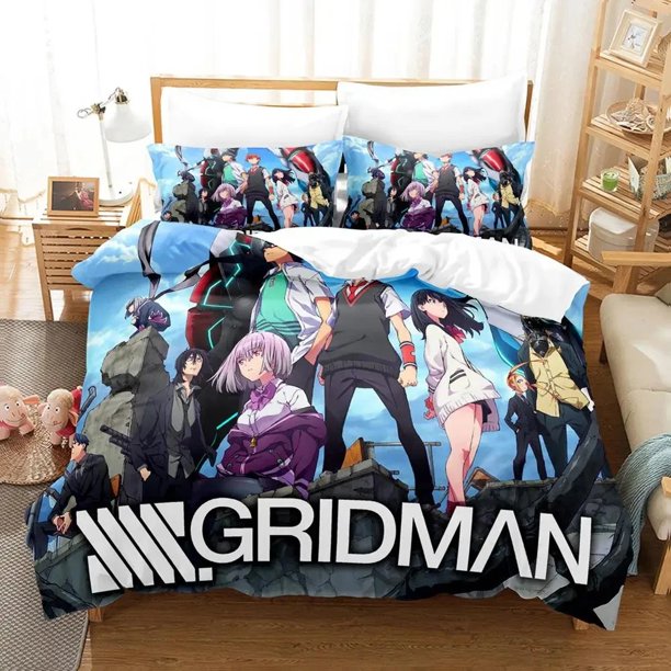 Anime SSSS.GRIDMAN Bedding Set Duvet Cover Bed Set Quilt Cover Pillowcase Comforter Boys Adult Bedding Set