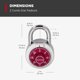 thumbnail image 3 of Candado Kwikset 5 cm 3 dígitos Acero Rojo (1 unidad), 3 of 7