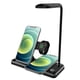 thumbnail image 5 of Cargador inalámbrico plegable multifunción de 15 W con luz nocturna LED y soporte para teléfono, compatible con Apple Watch/iPhone/AirPods, diseño portátil para uso doméstico y de oficina-Negro, 5 of 9
