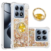 Foxdock - Funda Para Xiaomi 14T Con Brillo Líquido, Protección Completa Y Soporte De Anillo Giratorio