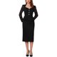thumbnail image 2 of INSPIRE CHIC Traje Formal de Encaje para Mujer de 2 Piezas Conjunto de Top Peplum con Escote Corazón y Falda Elegante para Cóctel S Negro, 2 of 6