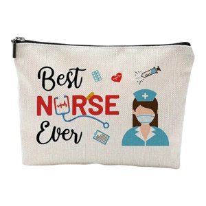 Ioensy - Bolsa De Maquillaje Para Enfermera, Bolsa De Cosméticos, Regalo, Bolsa De Maquillaje Para Mujer, Estuche Para Viajes Al Trabajo, Estilo De Fiesta A