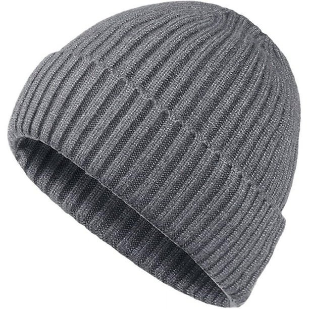 Gorros de invierno para hombre, de lana, holgados y cálidos, con diseño de calavera.