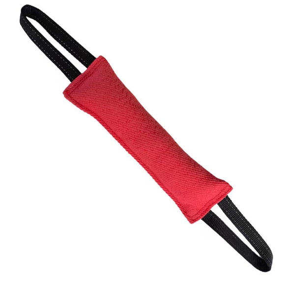 Dog Bite Tug Toy Dos Manijas Suaves Cuerda Chew Toy Para Sacerdote Alemán Tug Of War Red