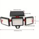thumbnail image 2 of 1pc/ 2pcs Solar Outdoor Light, 220 LED 2500LM Safety Floodlight With Motion Sensor, Remote Control, 3 Lighting Modes, 3 Head Outdoor Light, 270° Wide Lighting, IP65 Waterproof Wall Light, 2 of 2