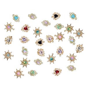 Magideal - 30 Colgantes De Abalorios De De Imitación De Metal Para Fabricación De Joyas, Suministros Para Manualidades, Pendientes, Pulseras, Adornos