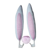 Ioensy - Accesorio De Decoración De Coche Orejas De Conejo Set Nariz Fácil Instalación Portátil