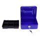 thumbnail image 1 of práctica mini caja de dinero en efectivo caja fuerte de seguridad de acero inoxidable metal azul, 1 of 5