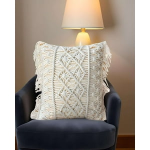 Genérico - Set De 2 Fundas De Cojin Estilo Bohemio 45X45 Cm Blanco 01