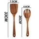 thumbnail image 2 of Utensilios de cocina de madera de teca para cocinar, antiadherentes, naturales y saludables, juego de 2 piezas, 2 of 5