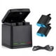 thumbnail image 1 of Cargador Triple + dos baterías para GoPro Hero 5 6 7 8 / Telesin, 1 of 3