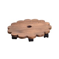 Magideal - Bandeja Móvil Para Maceta, Soporte Para Plantas Rodante, Resistente, Universal, Duradero, Rodillo De Base Para Macetas, Rodillo De Madera Para Plantas