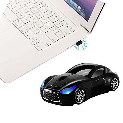 Elec Space - Ratón Inalámbrico, Cool Sport Car Shape Computadora Ratón Inalámbrico