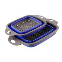 Importclick - Pack 2 Coladores Escurridor Rectangular Cocina Azul
