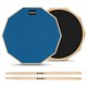 thumbnail image 1 of Drum Practice Pad Donner de 12 pulgadas, azul silencioso, con baquetas, 1 of 8