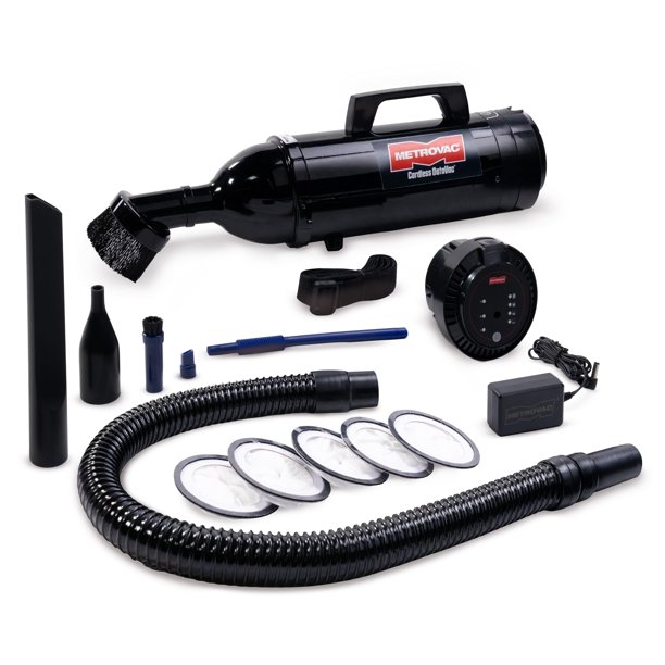 Aspiradora inalámbrica METROVAC DataVac para datos - motor DC de 250 W - limpiador de mano recargable con potente ráfaga de aire y accesorios
