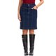 thumbnail image 1 of INSPIRE CHIC Falda de Mezclilla para Mujer Casual de Cintura Alta con Bolsillos por Encima de la Rodilla Falda Lápiz de Jean Elástica M Negro Azul, 1 of 6