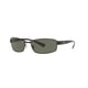 thumbnail image 2 of Gafas de sol Ray-Ban RB3364 de metal, rectangulares, 62 mm, negro/verde, 2 of 7