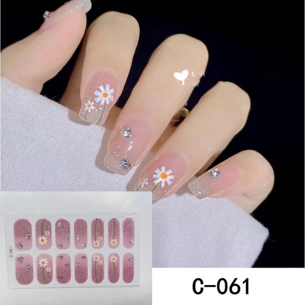Self-Adhesive Spring and Summer Nail Polish Stickers - Full Wrap Manicure Decal Strips for Women and Girls - DIY Nail Art Kit for Easy and Stylish Nail Designs
