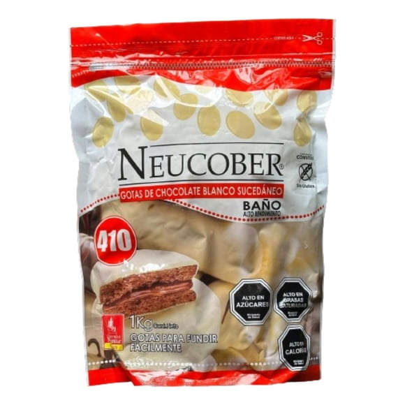 Neucober 410 Cobertura Gotas Chocolate Sucedáneo Blanco