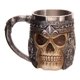 thumbnail image 1 of Taza Calavera Multi Skull & Spine Goblet Tazon Mug, 1 of 2