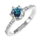 thumbnail image 1 of Anillos de Moissanita de Oro Blanco de 18K de 1 Uds para Mujer Regalo Color D Claridad VVS1 Anillos de Diamante Anillo de Plata Esterlina 925 Joyería Anillos de Compromiso de Moissanita con, 1 of 6