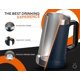 thumbnail image 3 of KooK Beer Stein, taza de café de acero inoxidable, vaso con aislamiento al vacío, taza de doble pared, asa grande, irrompible, color topo, 23,7 oz, 3 of 8