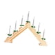 thumbnail image 3 of Candelabro eléctrico con velas sin llama, detalles vívidos, artesanías artísticas, candelabro sueco, candelabro LED para accesorios de fiesta, porche color de madera, 3 of 5