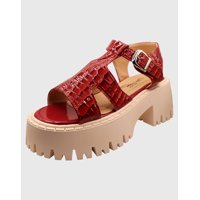 Danicolle Calzado - Sandalia Hebilla Charol Rojo