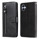 thumbnail image 1 of Funda tipo cartera para Samsung Galaxy A04E 4G con bolsillo con cremallera y ranuras para tarjetas – Función de soporte Negro, 1 of 6