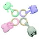 thumbnail image 2 of Baby Rattle Wood Bite Ring Cloth Cute Bunny Kitten Shape Hand Grip Rattle Baby Toy Gift, 2 of 5