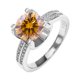 thumbnail image 1 of Anillos de Moissanita de Oro Blanco de 18K de 3 Uds para Mujer Regalo Color D VVS1 Anillos de Diamante Anillos de Plata Esterlina S925 Joyería Anillos de Compromiso de Moissanita con Certificado, 1 of 8