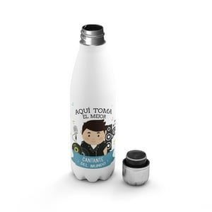 Creango - Botella Agua Termica Aqui Toma El Mejor Cantante De Acero Inoxidable