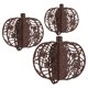 thumbnail image 3 of 3x Calabazas Decorativas Calabazas Decorativas Para Otoño Acción De Gracias Mesa Marrón, 3 of 5