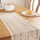 thumbnail image 3 of Camino de mesa de encaje de algodón con borlas, blanco, rústico, de macramé, para decoración de bodas, hogar, comedor, 24 x 180 cm, 3 of 8
