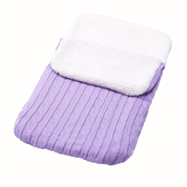 Baby Fleece Sleeping Bag, Baby Thick Knitted Warm Sleeping Bag, Woolen Trolley Sleeping Bag