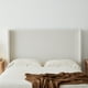 thumbnail image 3 of Hosford Upholstered Wingback Bed / Upholstered Wood Base Platform Bed / 53.1" High Headboard / Minimalist / Rusticity / No Box Spring Needed / Queen / Cream White Boucle / No Noise, 3 of 3