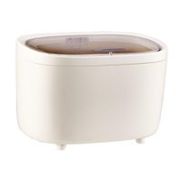 Bothyi - Mini Papelera Para Escritorio Portátil Con Tapa Para Baño Encimera Cocina Blanco