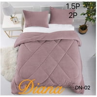 Aladdins Shop - Cobertor De Invierno De Plush Y Chiporro 1,5 Plaza Color Palo Rosa Opaco