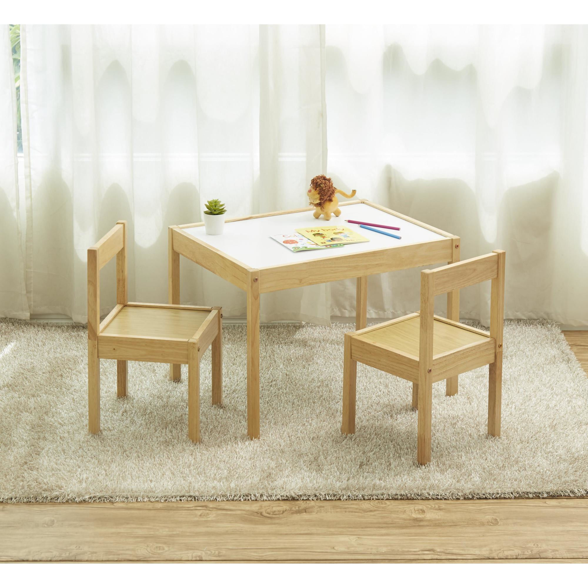 Mainstays Kids - Silla 2 Unidades + Mesa Niños Natural